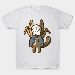 crazy murderer cat | cool halloween T-Shirt